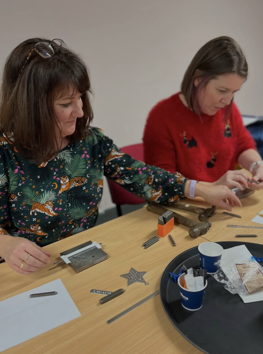 Jewellery making corporate creative wellbeing workshop